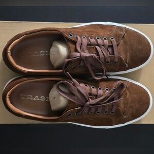 Mens Trask Italian Suede Sneaker, US 9.5, Margom Sole